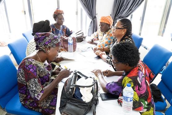 Women at a leadership training session