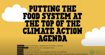 Putting the food system at the top of the climate action agenda
